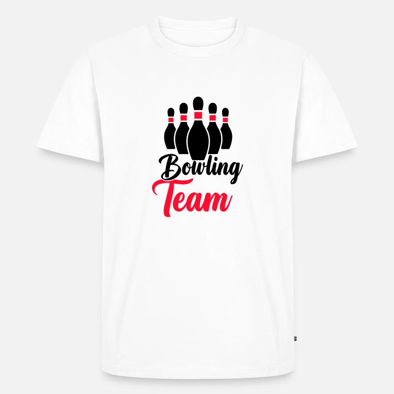 bowling team - Männer Premium Bio T-Shirt - Weiß