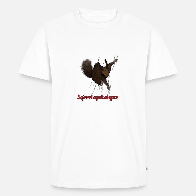 Squirrelapokalypse - Männer Premium Bio T-Shirt - Weiß