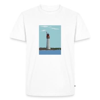 Phare de Grand Jardin - Saint-Malo - T-shirt Premium bio Homme - blanc - Devant - Nico (187cm)