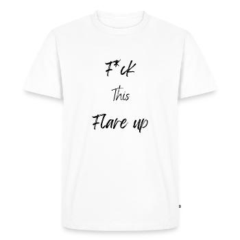 F*ck This Flare up - Men's Premium Organic T-Shirt - white - Front - Nico (187cm)