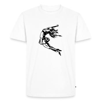 Dancer Falls - Men's Premium Organic T-Shirt - white - Front - Nico (187cm)