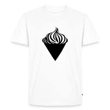 Une délicieuse glace à la gaufre - T-shirt Premium bio Homme - blanc - Devant - Nico (187cm)