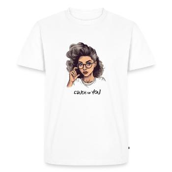 Crush on you - Men's Premium Organic T-Shirt - white - Front - Nico (187cm)