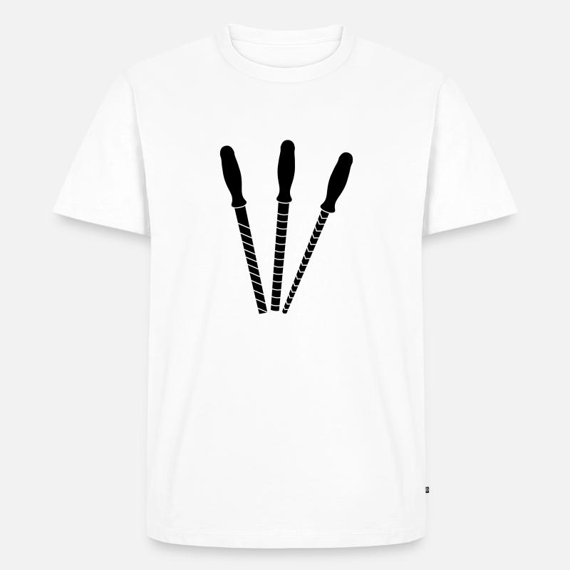 Metallfeilen m1 - Männer Premium Bio T-Shirt - Weiß