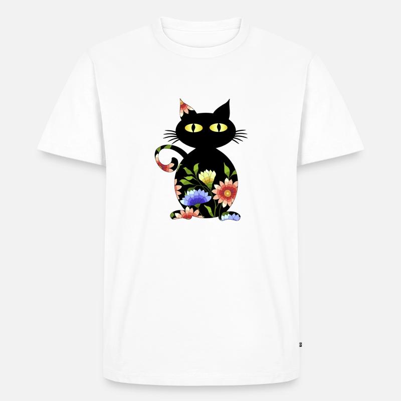 Katze - Männer Premium Bio T-Shirt - Weiß