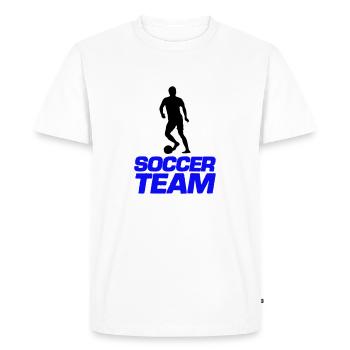 soccer team - Men's Premium Organic T-Shirt - white - Front - Nico (187cm)