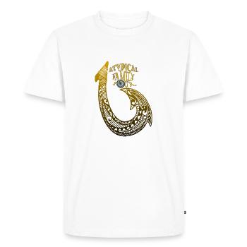 A.F.T Hameçon - T-shirt Premium bio Homme - blanc - Devant - Nico (187cm)