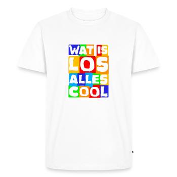 Dire Wat est lâche drôle cadeau - T-shirt Premium bio Homme - blanc - Devant - Nico (187cm)