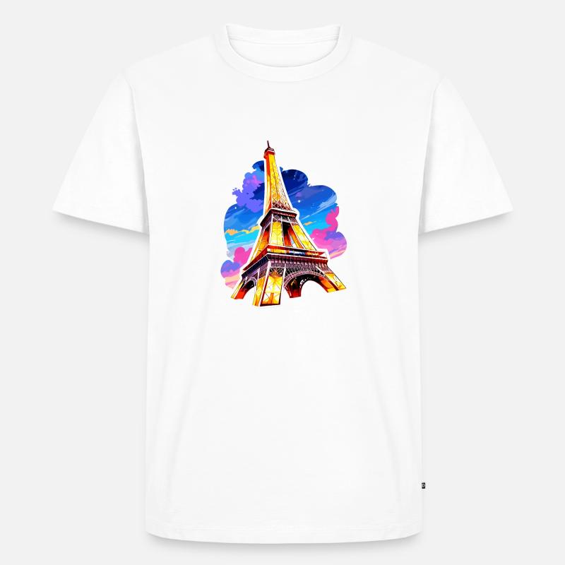 Eiffelturm #22 - Männer Premium Bio T-Shirt - Weiß
