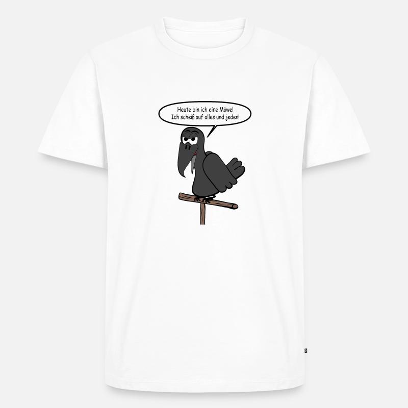 Heute bin ich eine Möwe - Männer Premium Bio T-Shirt - Weiß