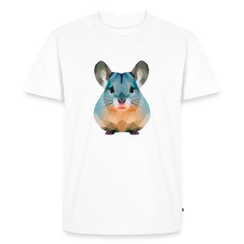 Cute Blue Hamster - Men's Premium Organic T-Shirt - white - Front - Nico (187cm)