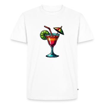 Cocktail - T-shirt Premium bio Homme - blanc - Devant - Nico (187cm)