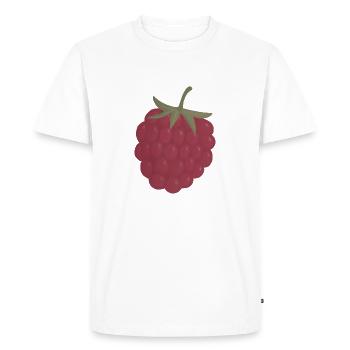 red pink raspberry - Men's Premium Organic T-Shirt - white - Front - Nico (187cm)