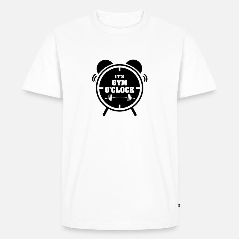 It's Gym O'Clock - T-shirt Premium bio Homme - blanc