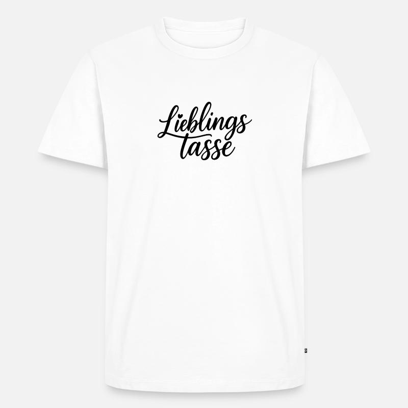 Lieblingstasse - Männer Premium Bio T-Shirt - Weiß