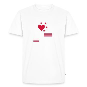 I LOVE MY FRIEND! - Men's Premium Organic T-Shirt - white - Front - Nico (187cm)
