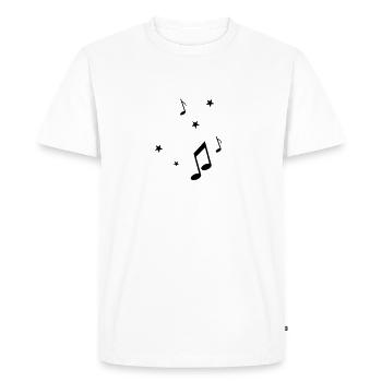 notes - Men's Premium Organic T-Shirt - white - Front - Nico (187cm)