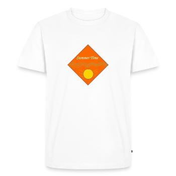 Summer Time - Men's Premium Organic T-Shirt - white - Front - Nico (187cm)