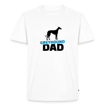 Greyhound Dad - T-shirt Premium bio Homme - blanc - Devant - Nico (187cm)