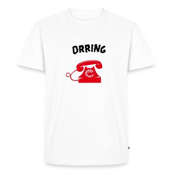 Téléphone vintage qui sonne - T-shirt Premium bio Homme - blanc - Devant - Nico (187cm)