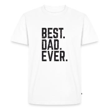 Meilleur papa jamais - T-shirt Premium bio Homme - blanc - Devant - Nico (187cm)