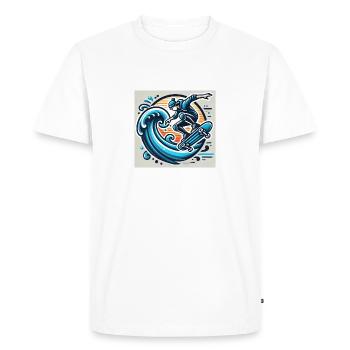 Ride2 - T-shirt Premium bio Homme - blanc - Devant - Nico (187cm)