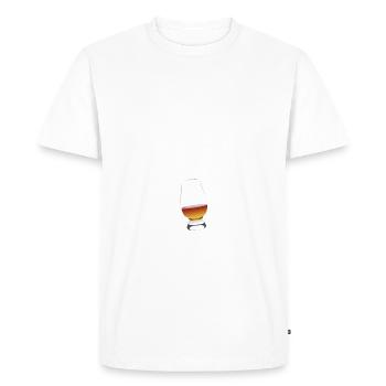Whisky Design Verre de Whisky - T-shirt Premium bio Homme - blanc - Devant - Nico (187cm)