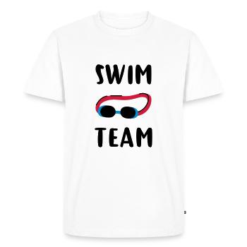 Swimming Team - Men's Premium Organic T-Shirt - white - Front - Nico (187cm)
