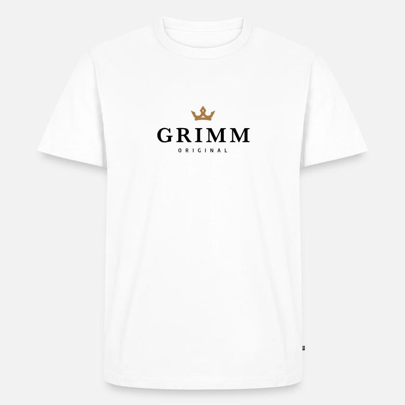 Grimm - Männer Premium Bio T-Shirt - Weiß