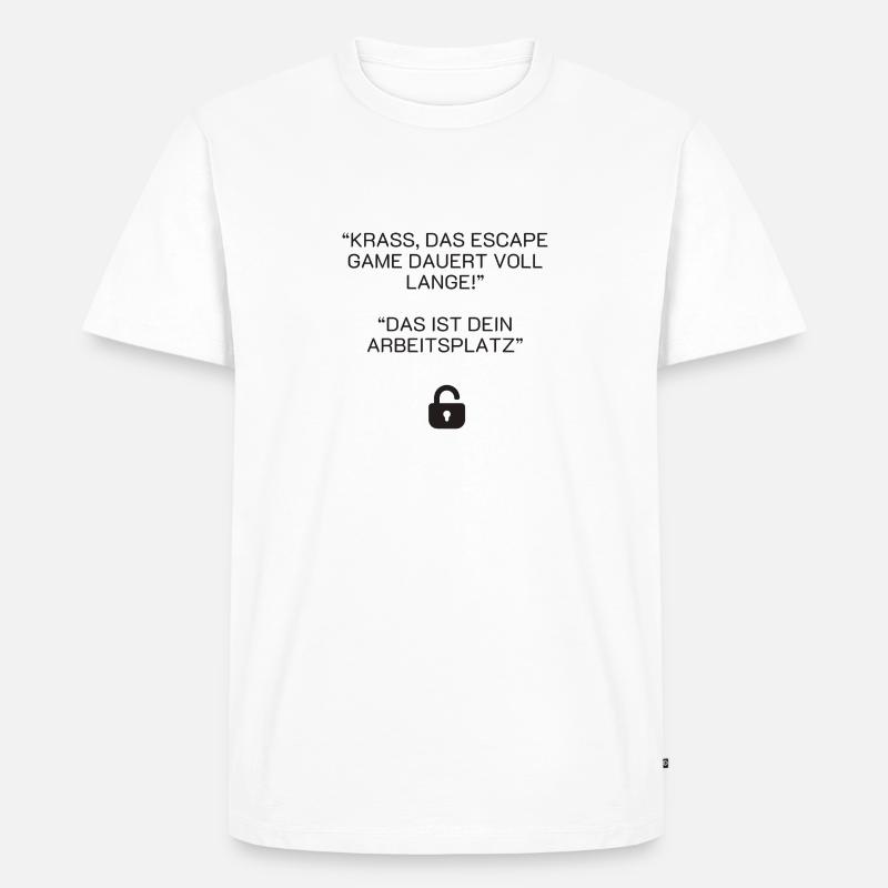Arbeitsplatz - Männer Premium Bio T-Shirt - Weiß