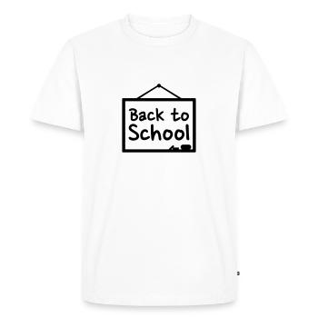Back to School - T-shirt Premium bio Homme - blanc - Devant - Nico (187cm)