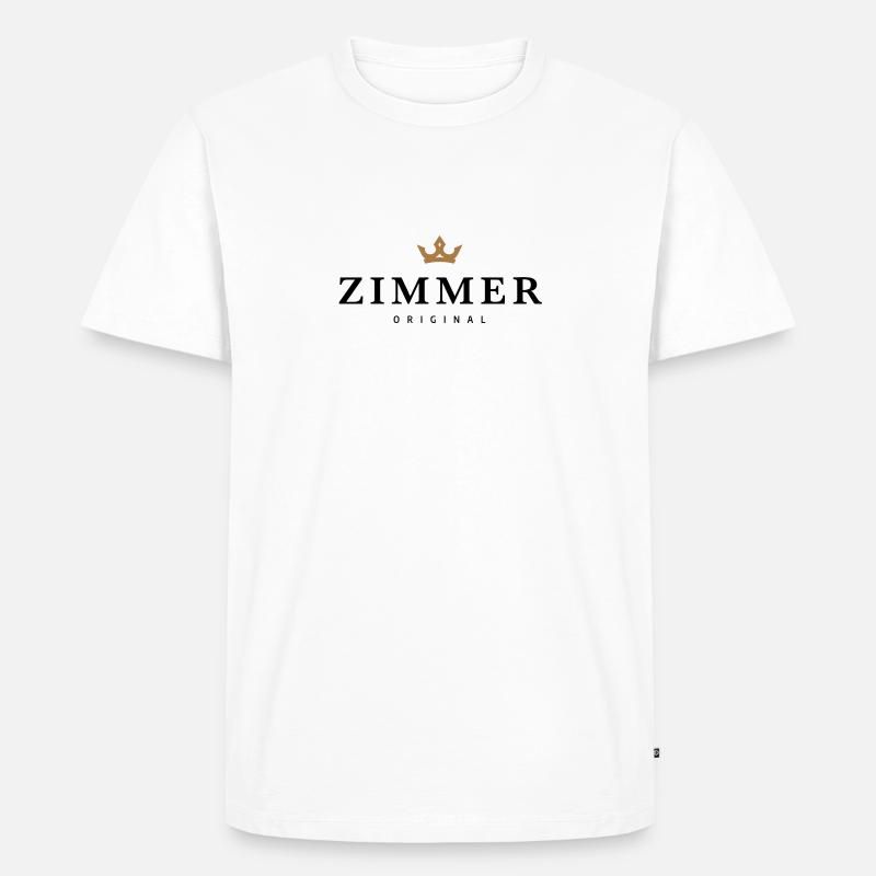 Zimmer - Männer Premium Bio T-Shirt - Weiß