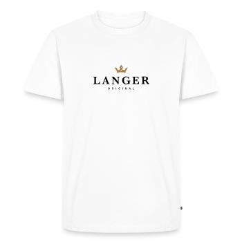 Long - T-shirt Premium bio Homme - blanc - Devant - Nico (187cm)