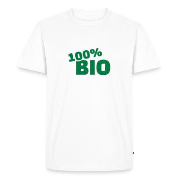 100% Bio - T-shirt Premium bio Homme - blanc - Devant - Nico (187cm)