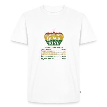 Juneteenth Cadeau de fierté de la Journée de l’histoire des Noirs - T-shirt Premium bio Homme - blanc - Devant - Nico (187cm)
