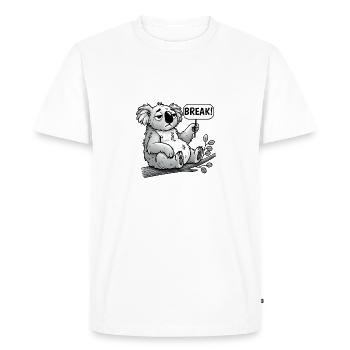 Koala Break Time Funny Relaxation Design - Men's Premium Organic T-Shirt - white - Front - Nico (187cm)