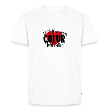I offer you my whole heart - Men's Premium Organic T-Shirt - white - Front - Nico (187cm)