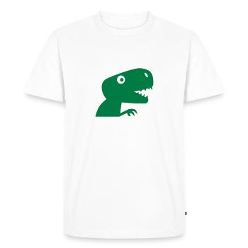 T-Rex - T-shirt Premium bio Homme - blanc - Devant - Nico (187cm)