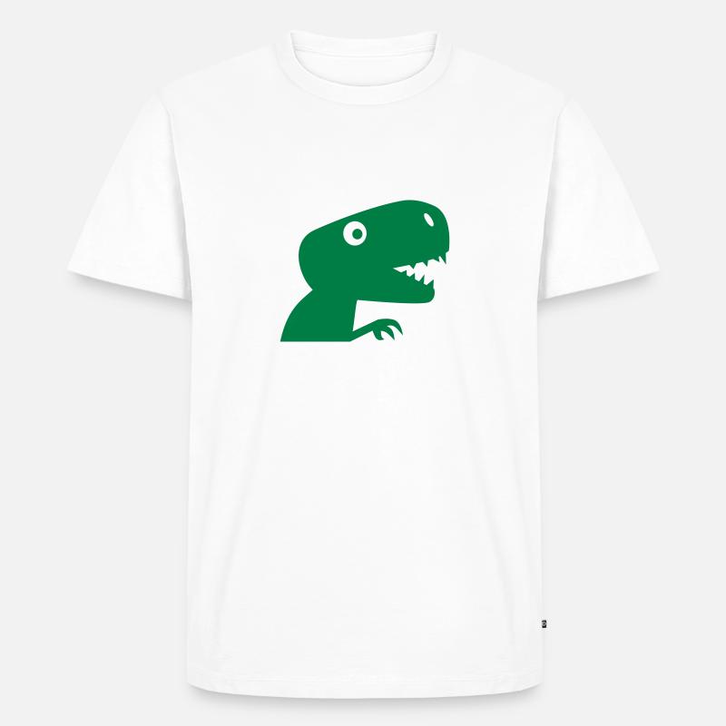 T-Rex - Männer Premium Bio T-Shirt - Weiß