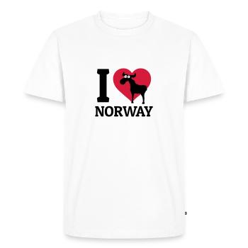 I love Norway - Men's Premium Organic T-Shirt - white - Front - Nico (187cm)