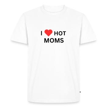 J’aime les mamans chaudes - T-shirt Premium bio Homme - blanc - Devant - Nico (187cm)