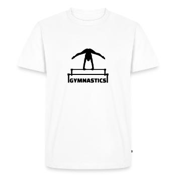 Gymnastics - Men's Premium Organic T-Shirt - white - Front - Nico (187cm)