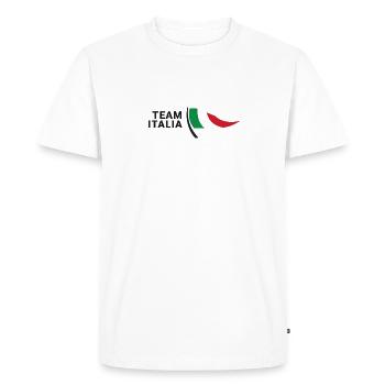 Équipe Italia - T-shirt Premium bio Homme - blanc - Devant - Nico (187cm)
