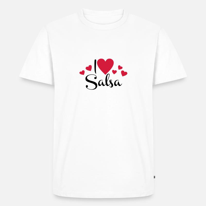 salsa - Männer Premium Bio T-Shirt - Weiß