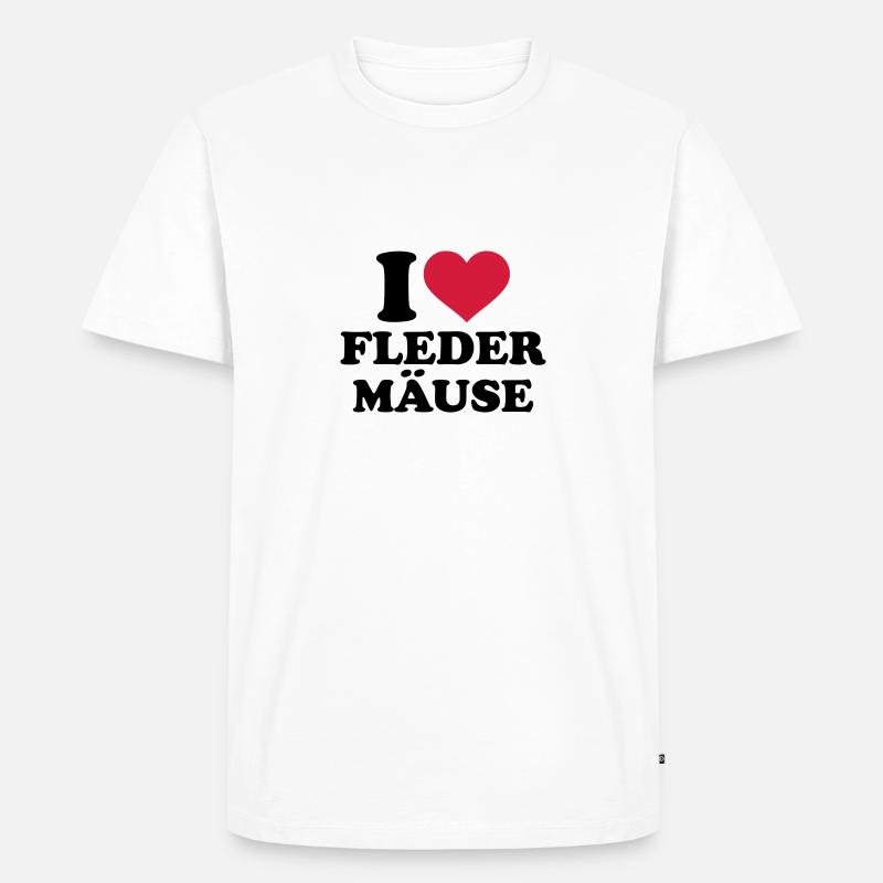Fledermaus - Männer Premium Bio T-Shirt - Weiß