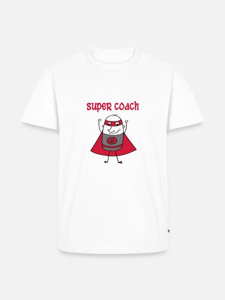 Super coach - Männer Premium Bio T-Shirt - Weiß