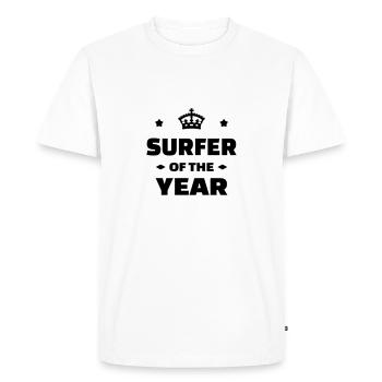 surf / surfeur / surfer / plage - T-shirt Premium bio Homme - blanc - Devant - Nico (187cm)