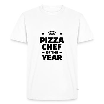 Pizza / Pizzaiolo / Pizza Chef / Pizzachef - Men's Premium Organic T-Shirt - white - Front - Nico (187cm)
