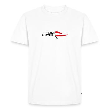 Équipe d’Autriche - T-shirt Premium bio Homme - blanc - Devant - Nico (187cm)