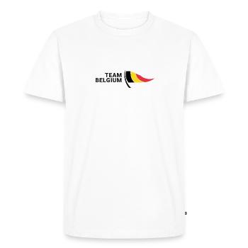 Team Belgium - Men's Premium Organic T-Shirt - white - Front - Nico (187cm)